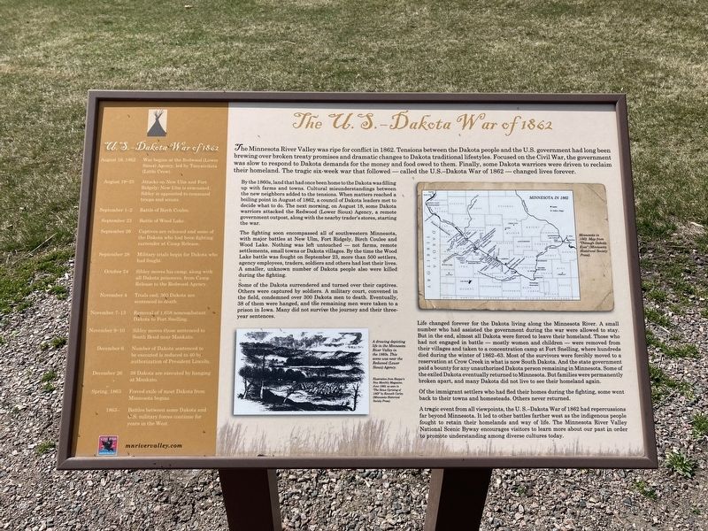 The U.S.-Dakota War of 1862 Marker image. Click for full size.