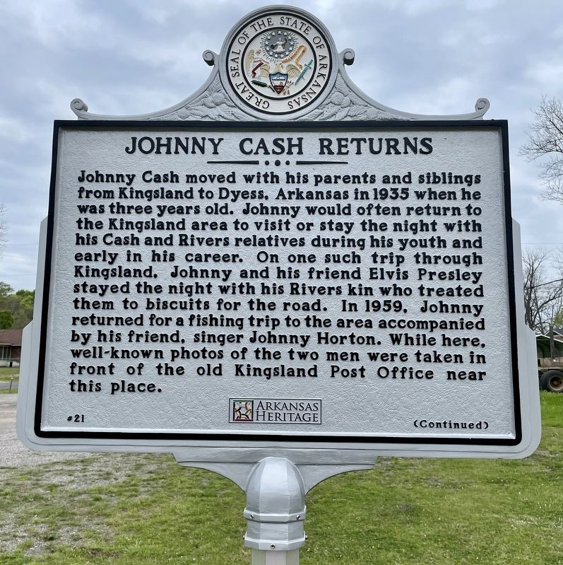 Johnny Cash Returns Marker. Click for full size. Johnny Cash Returns Marker image. Click for full size.