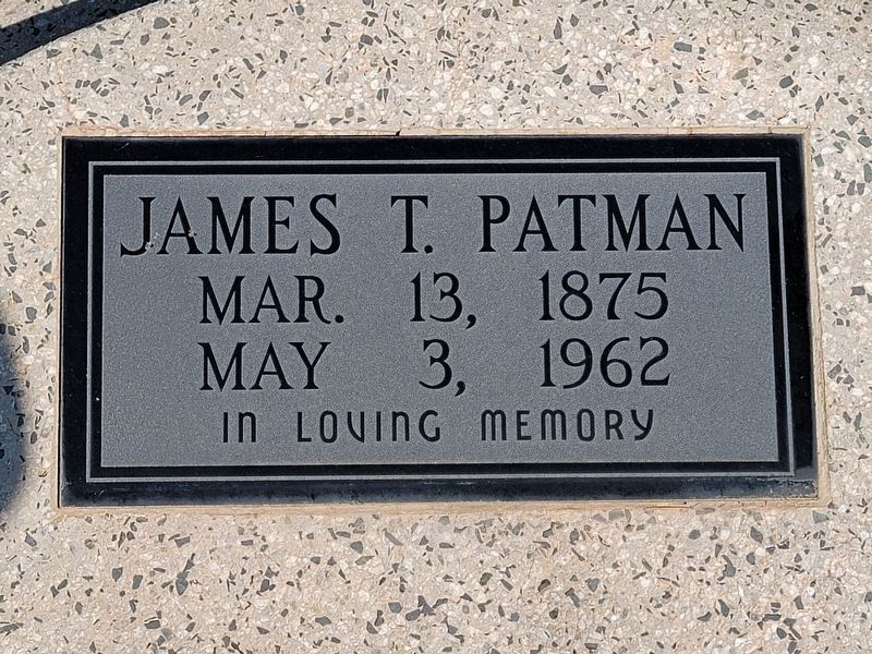 James T. Patman Grave Marker image. Click for full size.
