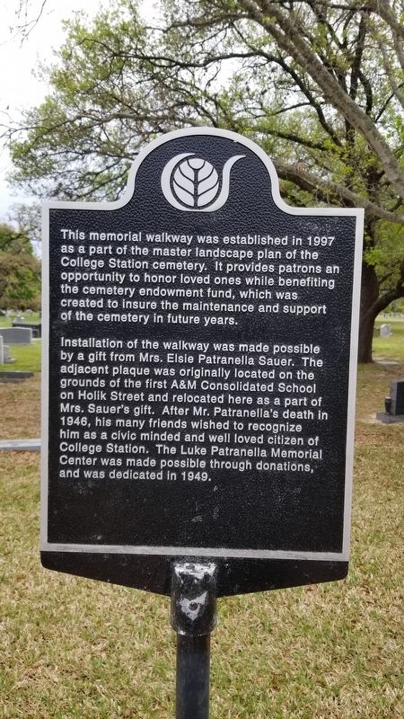 The Luke Patranella Memorial Center Marker image. Click for full size.