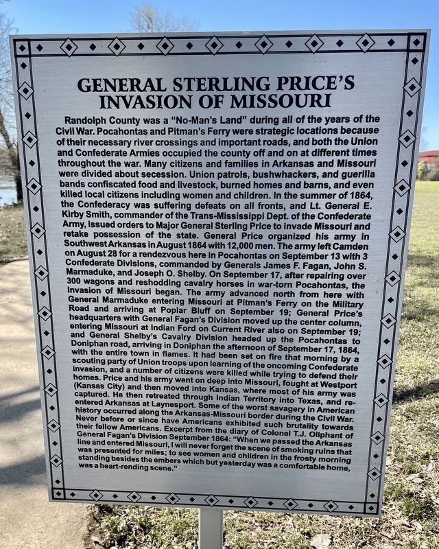 General Sterling Price's Invasion of Missouri Marker image. Click for full size.
