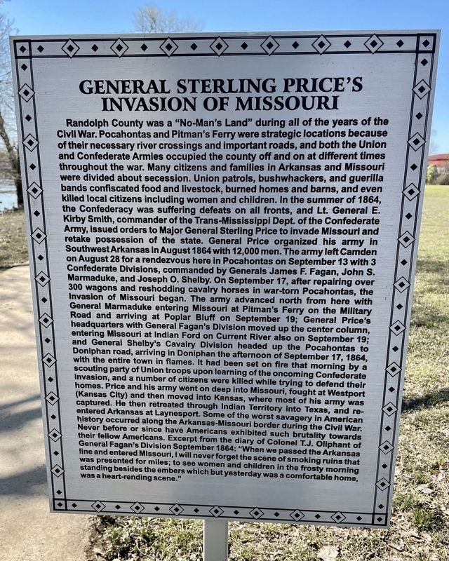 General Sterling Price's Invasion of Missouri Marker image. Click for full size.