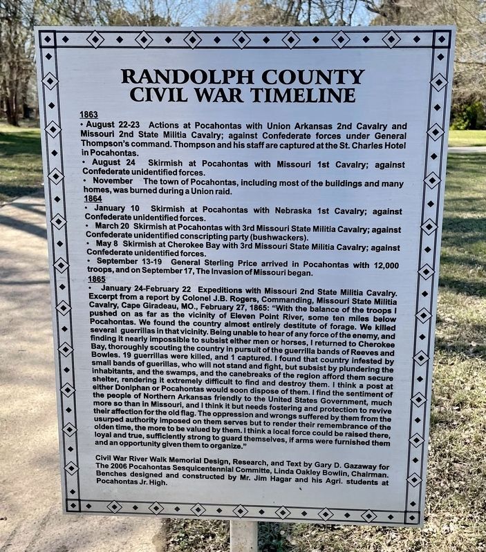 Randolph County Civil War Timeline Marker (1863-1865) (2nd marker) image. Click for full size.