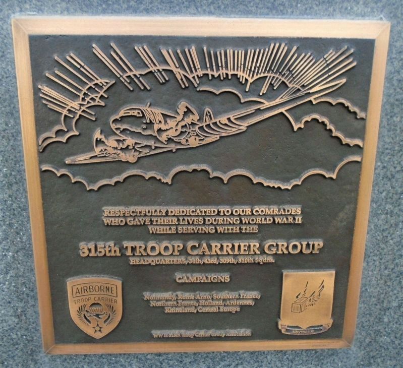 315th Troop Carrier Group Marker image. Click for full size.