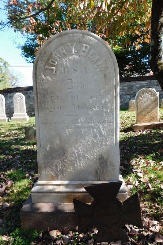 Grave Of John Yates Beall. Click for full size. Grave Of John Yates Beall image. Click for full size.