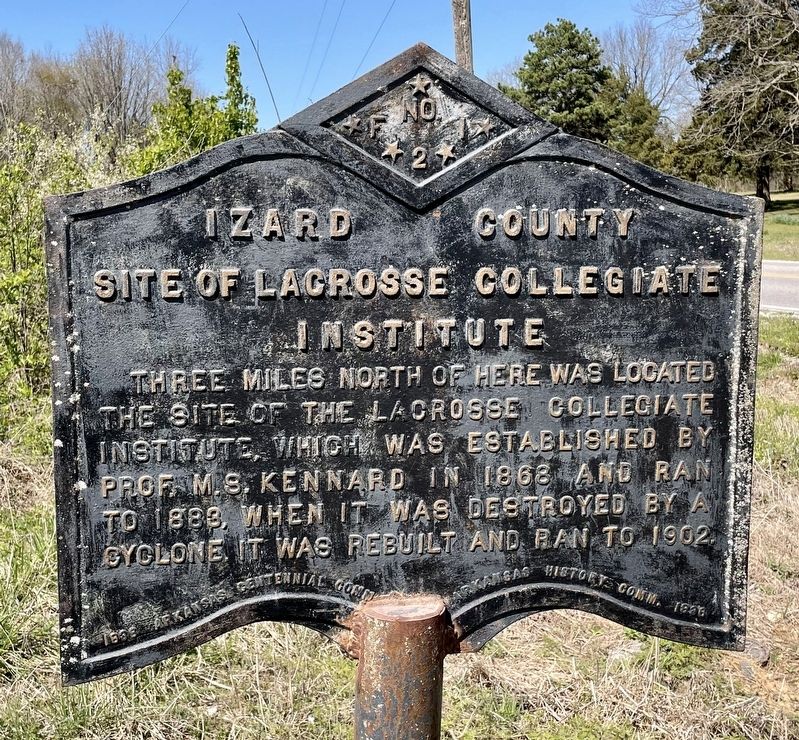 Site of Lacrosse Collegiate Institute Marker. Click for full size. Site of Lacrosse Collegiate Institute Marker image. Click for full size.