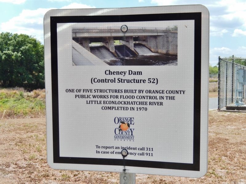 Cheney Dam Marker image. Click for full size.