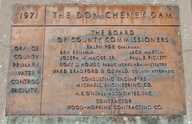 Don Cheney Dam Plaque image. Click for full size.