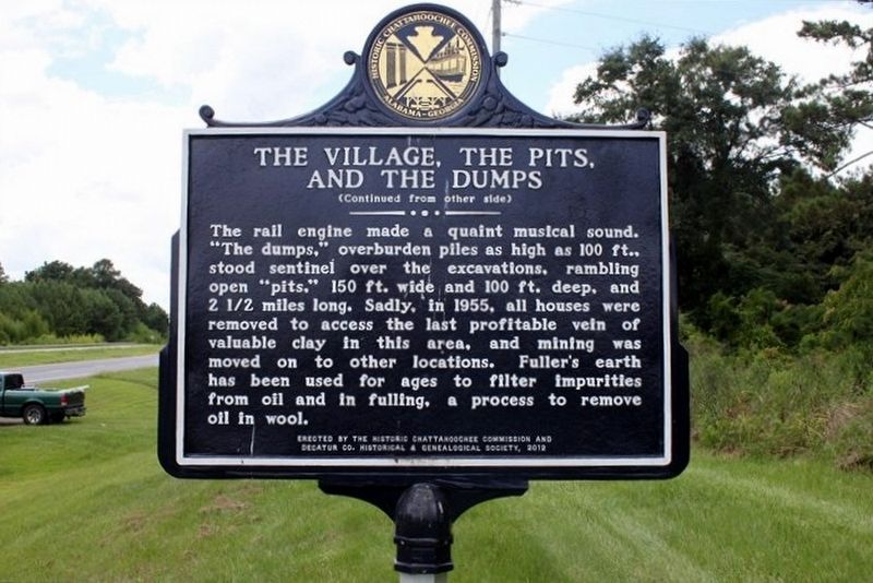 The Village, the Pits, and the Dumps Marker Side 2 image. Click for full size.