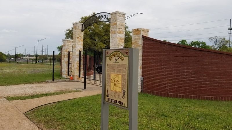 The Town Plat Marker is near the front gate. Click for full size. The Town Plat Marker is near the front gate image. Click for full size.