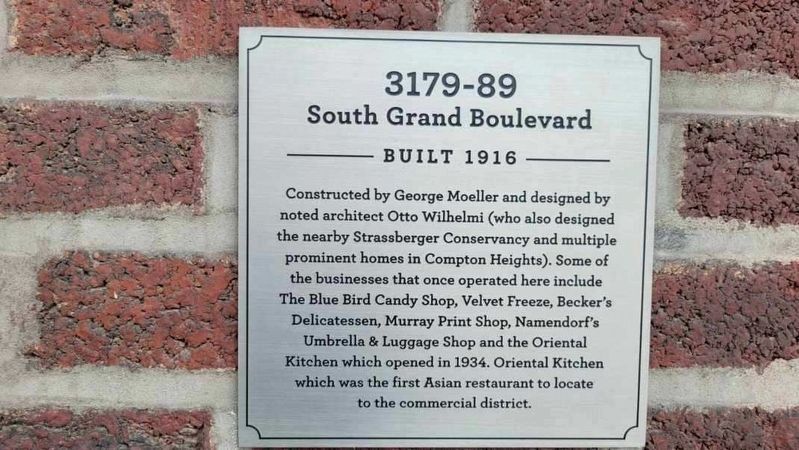 3179-89 South Grand Boulevard Marker image. Click for full size.