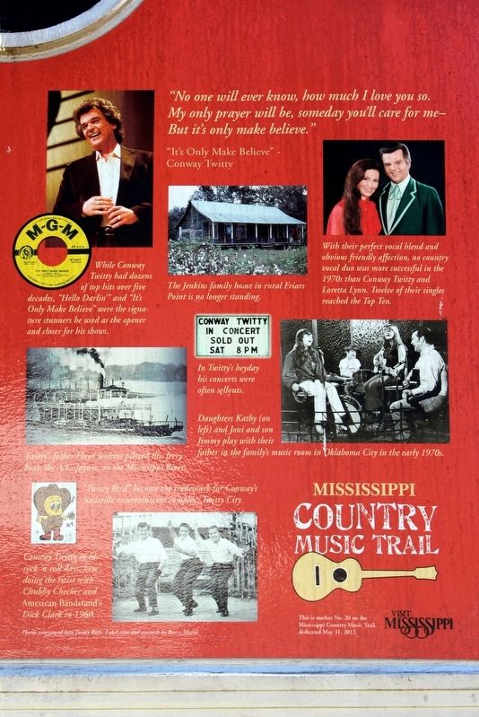 Conway Twitty Marker detail of side 2 image. Click for full size.