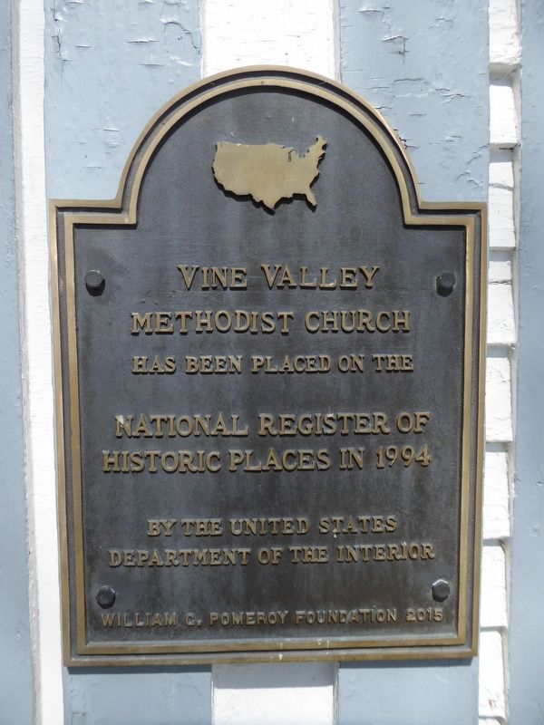 Vine Valley Methodist Church Marker image. Click for full size.
