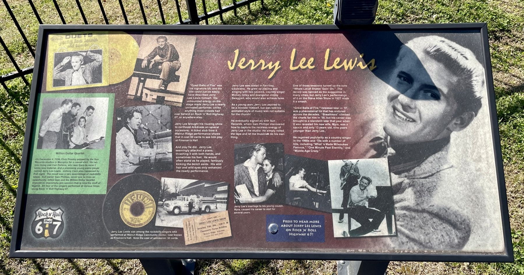 Jerry Lee Lewis Historical Marker