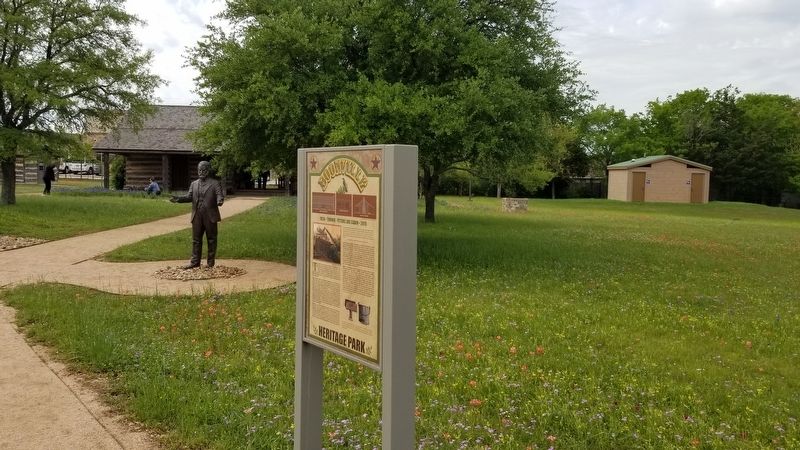 The Turner-Peters Log Cabin and Marker. Click for full size. The Turner-Peters Log Cabin and Marker image. Click for full size.