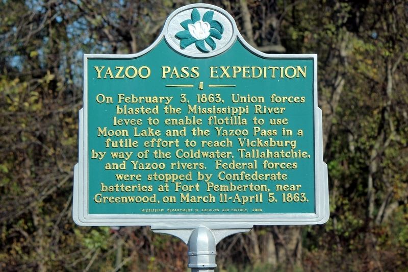 Yazoo Pass Expedition Marker image. Click for full size.