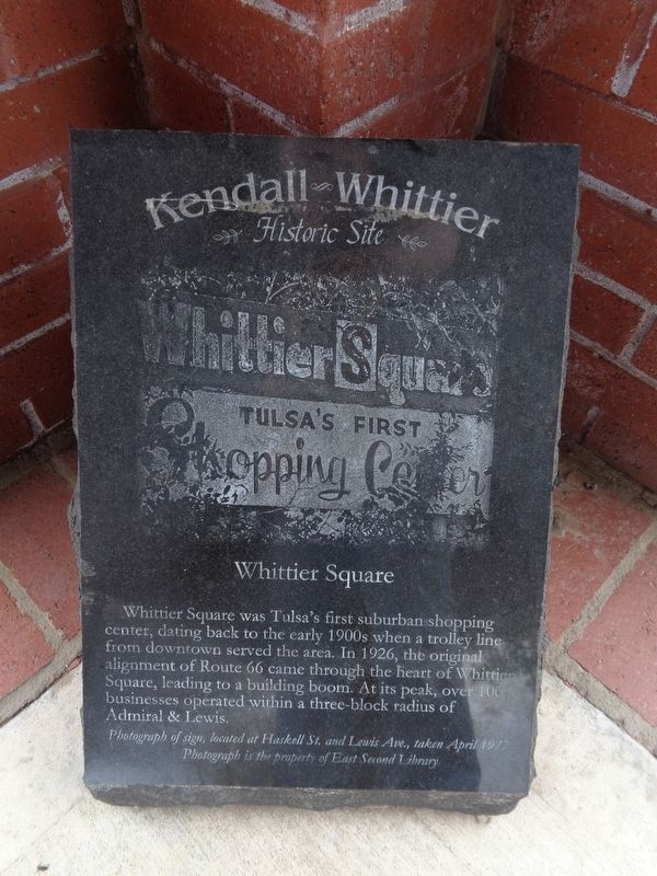 Whittier Square Marker. Click for full size. Whittier Square Marker image. Click for full size.