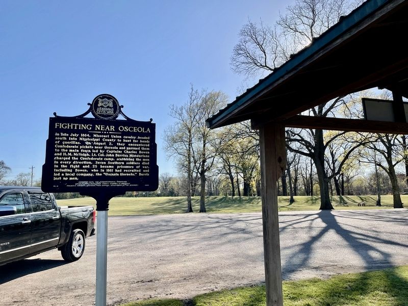 Fighting Near Osceola Marker looking west. image. Click for full size.