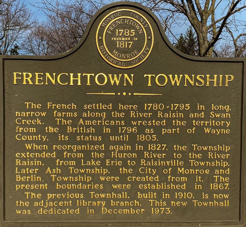 Frenchtown Township Marker image. Click for full size.