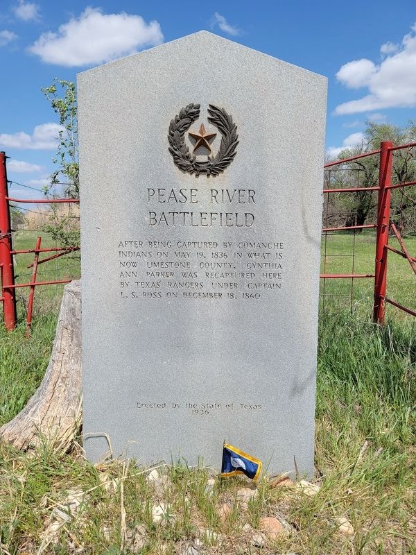 Pease River Battlefield Marker image. Click for full size.