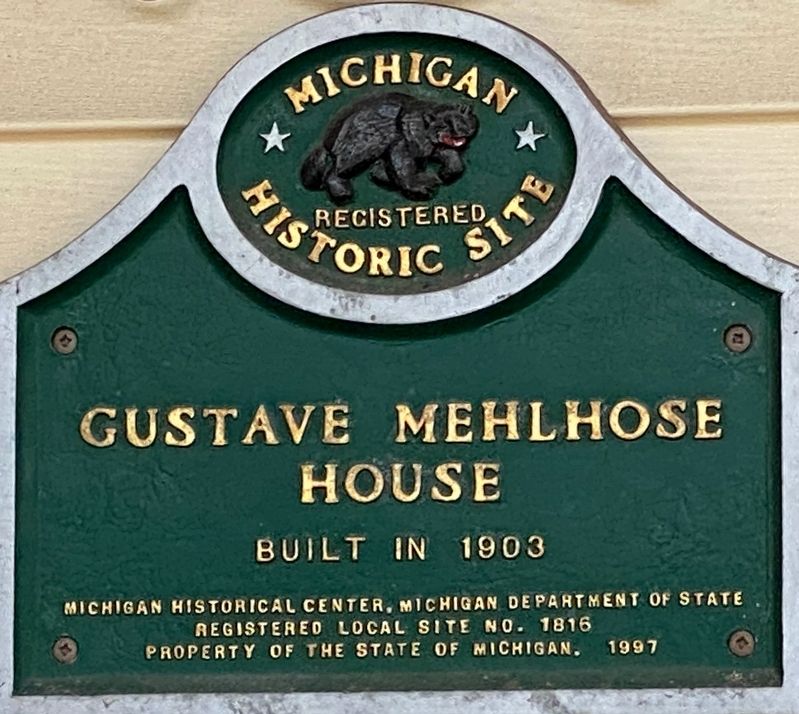 Gustave Mehlhose House Marker image. Click for full size.