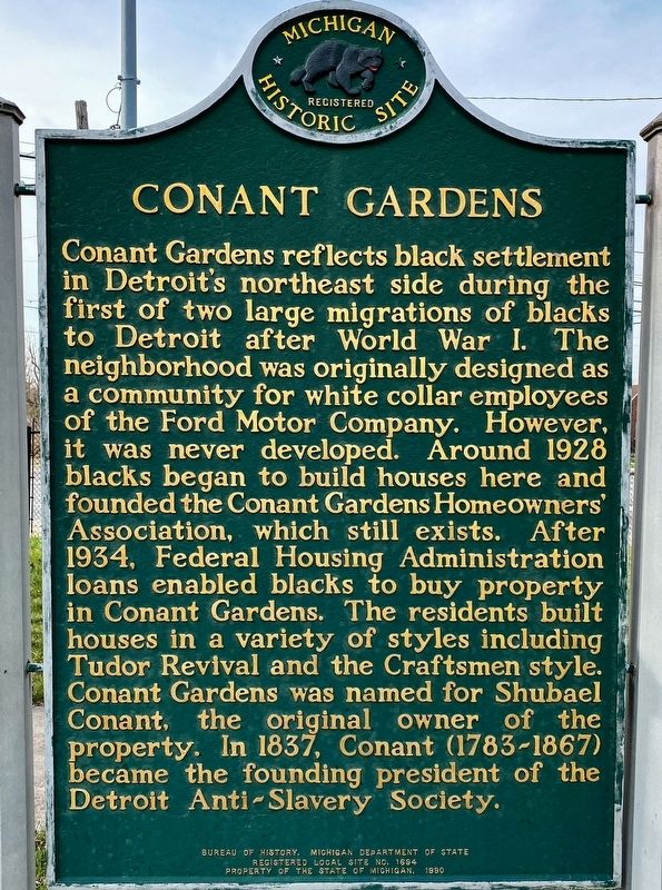 Conant Gardens Marker image. Click for full size.