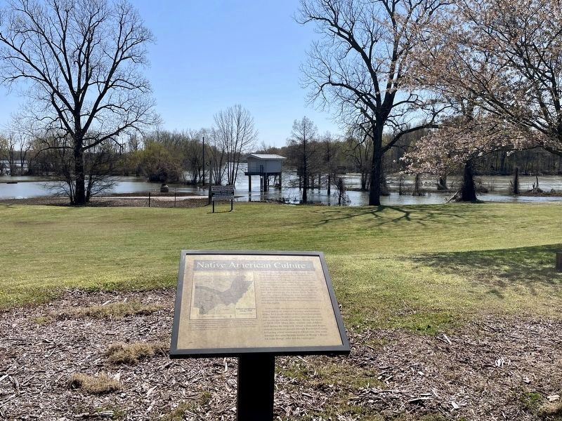 Native American Culture Marker with Black River in background. image. Click for full size.