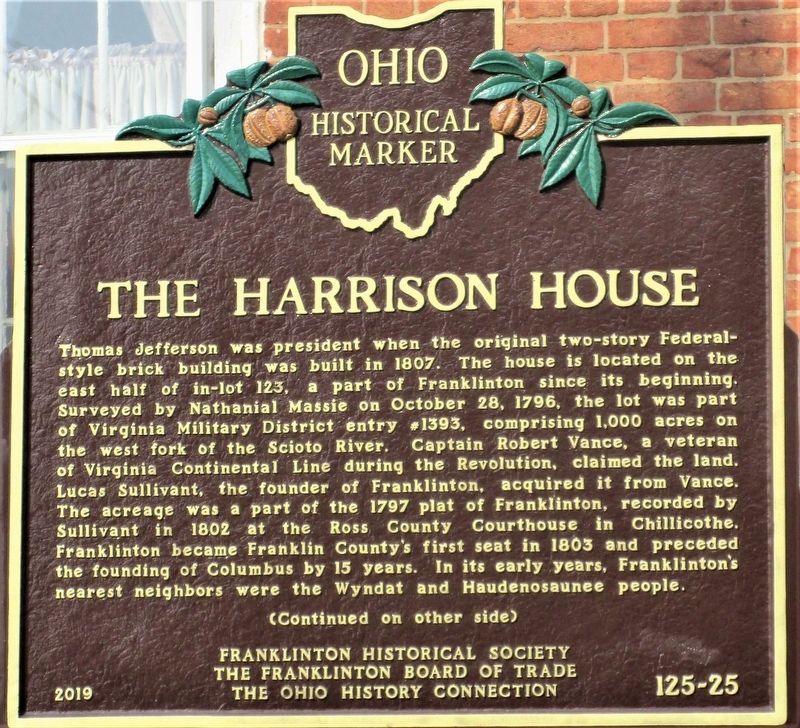 The Harrison House Marker image. Click for full size.