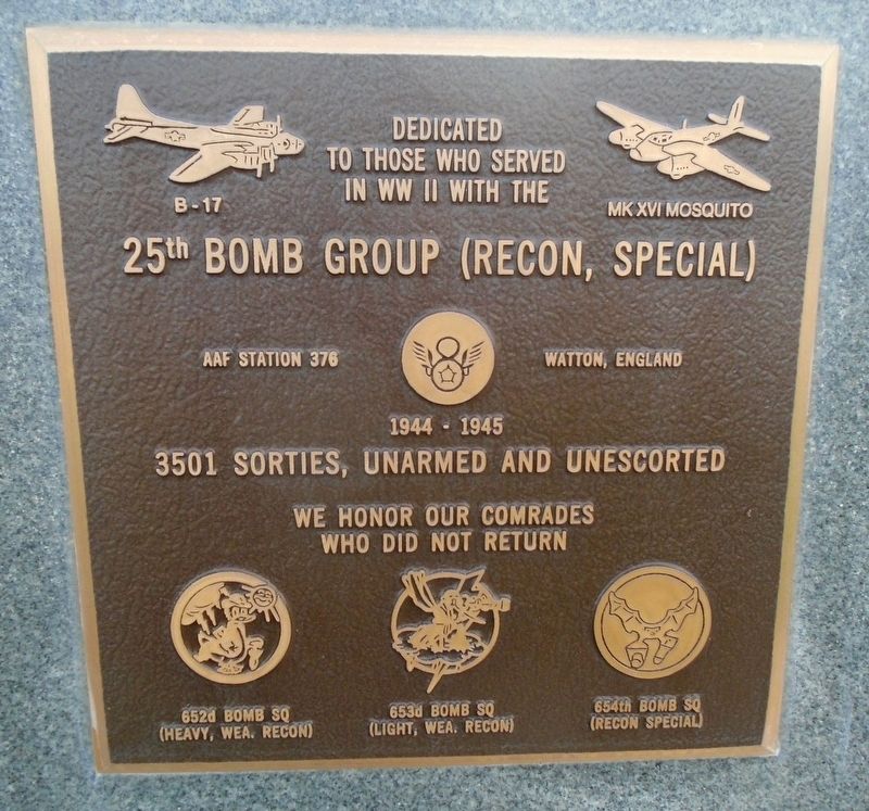 25<sup>th</sup> Bomb Group (Recon, Special) Marker image. Click for full size.