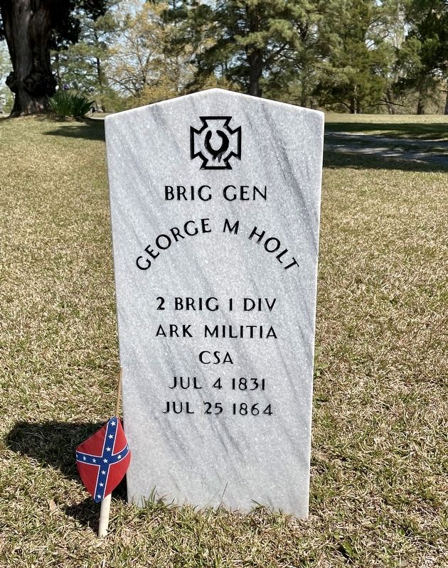 George M. Holt grave marker. image. Click for full size.