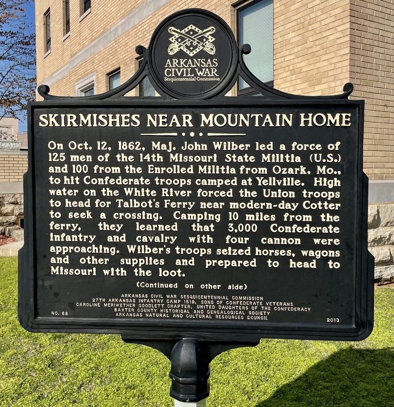 Skirmishes Near Mountain Home Marker image. Click for full size.