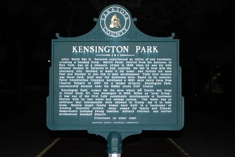 Kensington Park Marker Side 1 image. Click for full size.