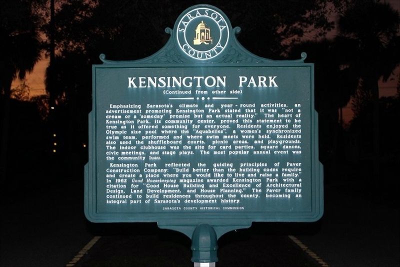 Kensington Park Marker Side 2 image. Click for full size.