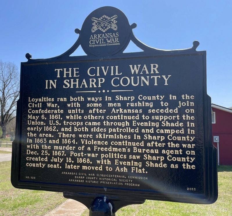 The Civil War in Sharp County Marker image. Click for full size.