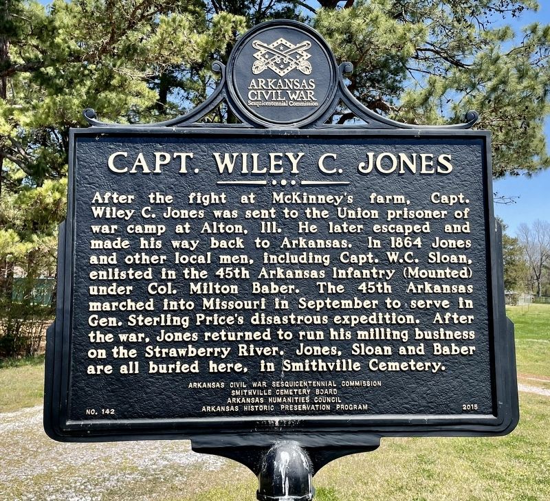 Capt. Wiley C. Jones Marker image. Click for full size.
