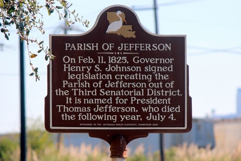 Parish of Jefferson Marker image. Click for full size.
