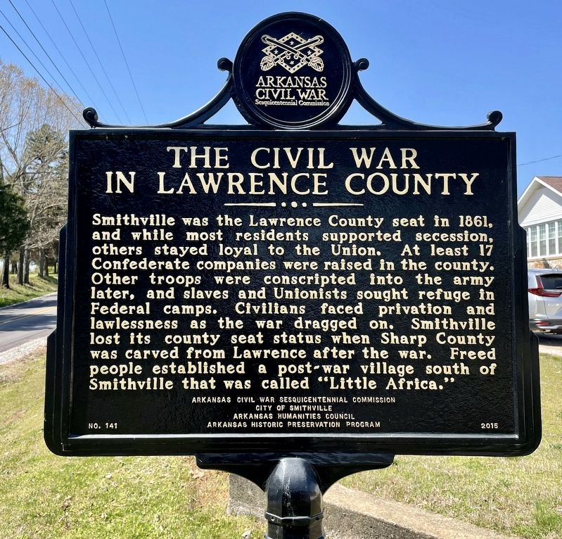 The Civil War in Lawrence County Marker image. Click for full size.