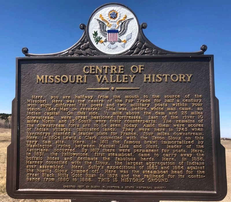 Centre of Missouri Valley History Marker image. Click for full size.