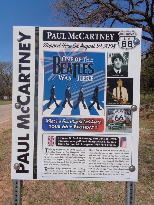 Paul McCartney Marker image. Click for full size.