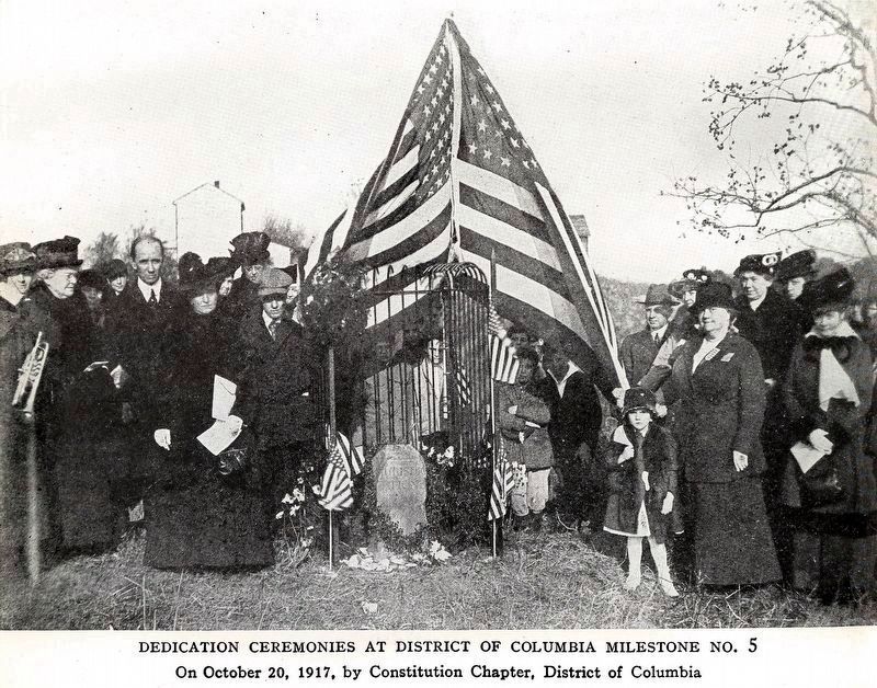 Dedication Ceremonies<br>at District of Columbia Milestone No. 5<br>On October 20, 1917 image. Click for full size.