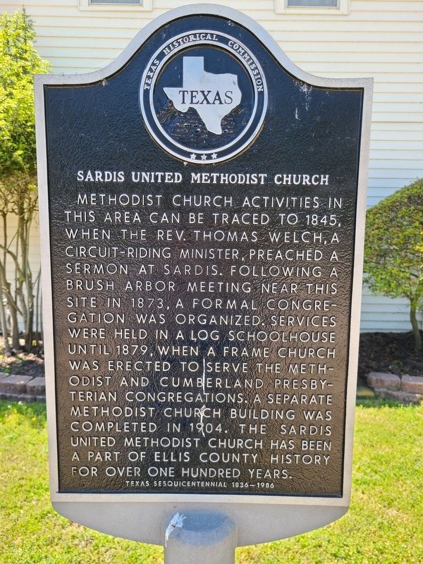 Sardis United Methodist Church Marker image. Click for full size.