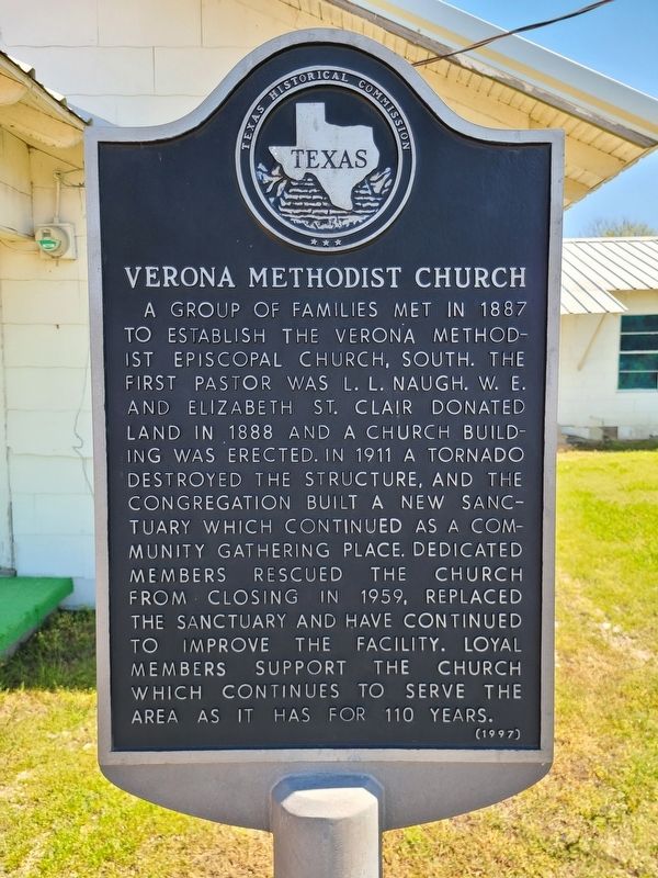 Verona Methodist Church Marker. Click for full size. Verona Methodist Church Marker image. Click for full size.