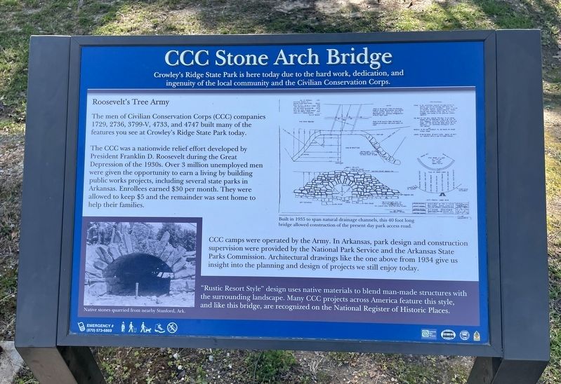 CCC Stone Arch Bridge Marker image. Click for full size.