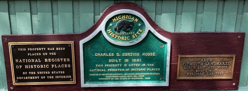 Charles G. Curtiss Triad of House Markers image. Click for full size.