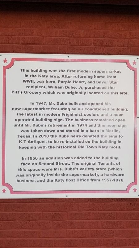 Dube's Super Market Marker image. Click for full size.