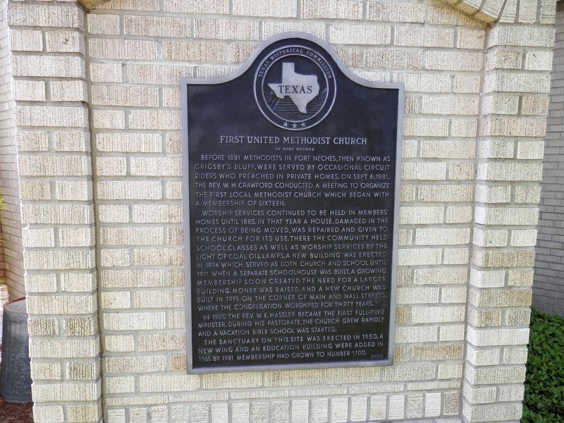 First United Methodist Church <small>Of Port Neches</small> Marker image. Click for full size.