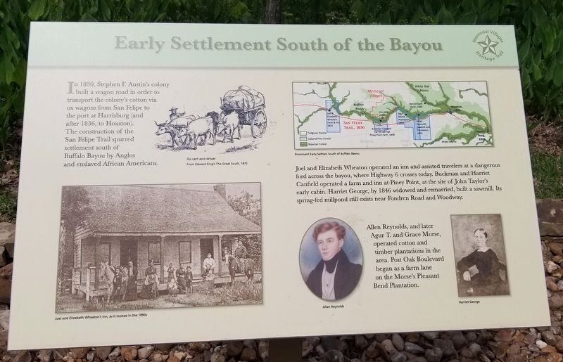 Early Settlement South of the Bayou Marker image. Click for full size.