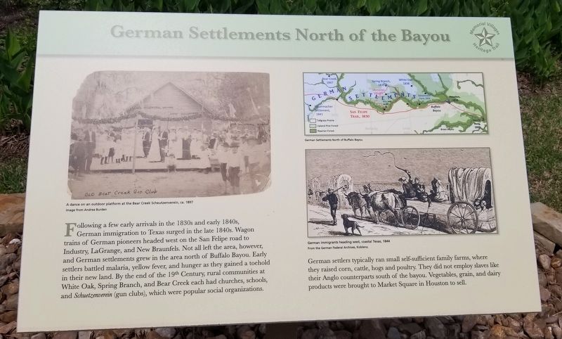 German Settlements North of the Bayou Marker image. Click for full size.