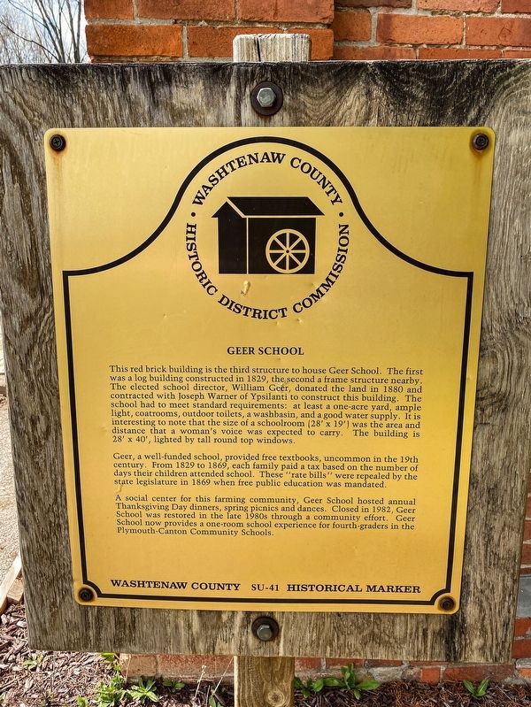 Geer School Marker image. Click for full size.