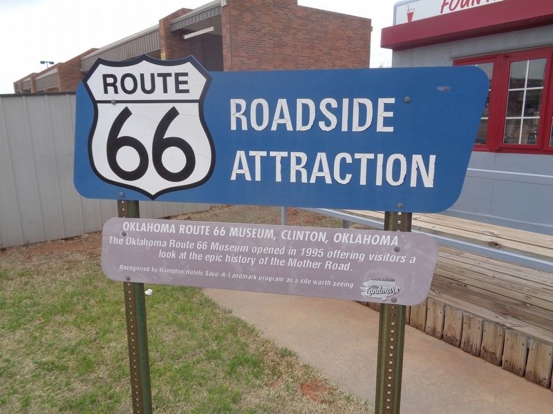 Oklahoma Route 66 Museum, Clinton, Oklahoma Marker image. Click for full size.